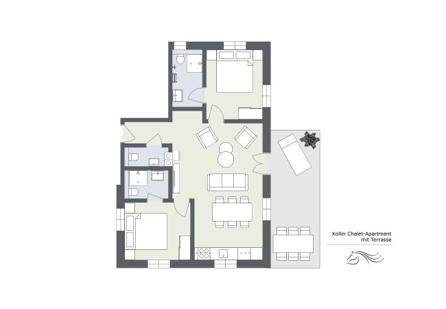 Grundriss Kollin Chalet-Apartment Grundriss Kollin Chalet-Apartment